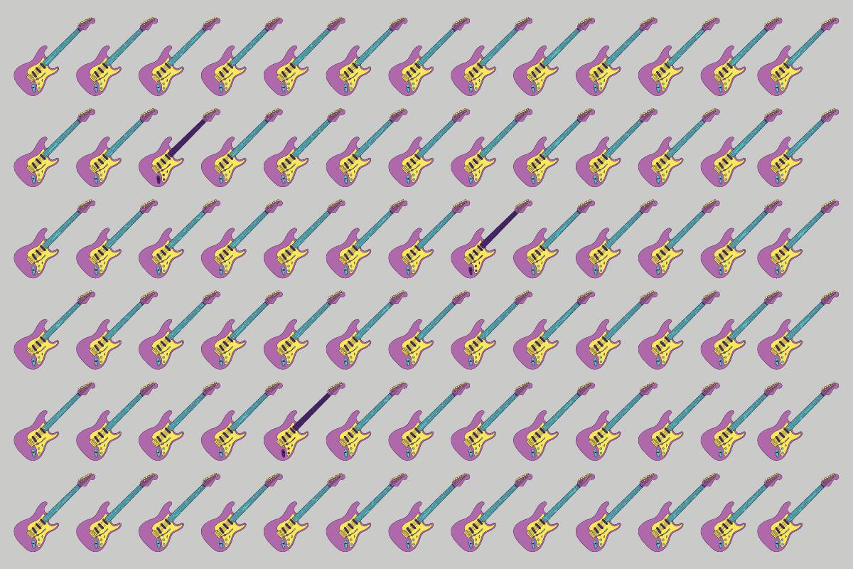 ¿Pudiste ver las guitarras diferentes?