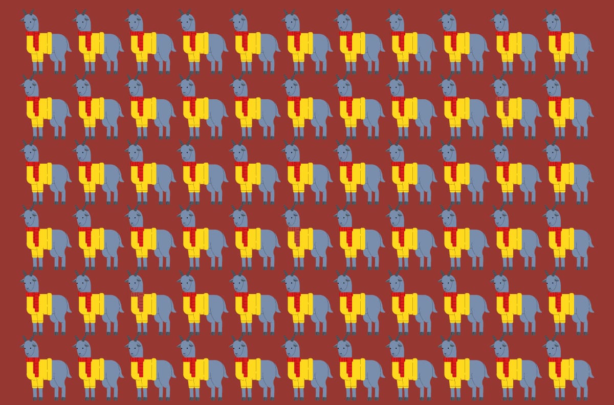 Test visual: ¿Serás capaz de encontrar las cabras con bufandas burdeo?