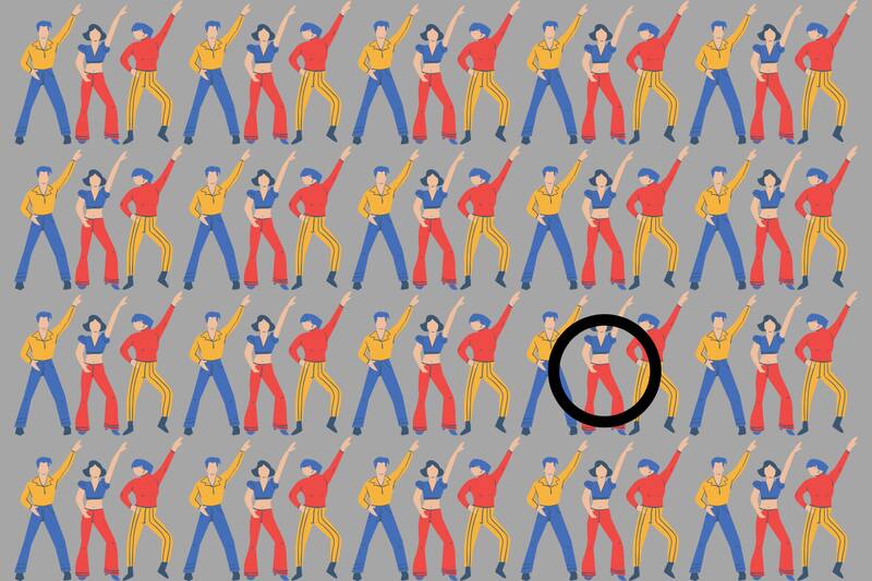 ¡La diferencia era el cierre del pantalón!