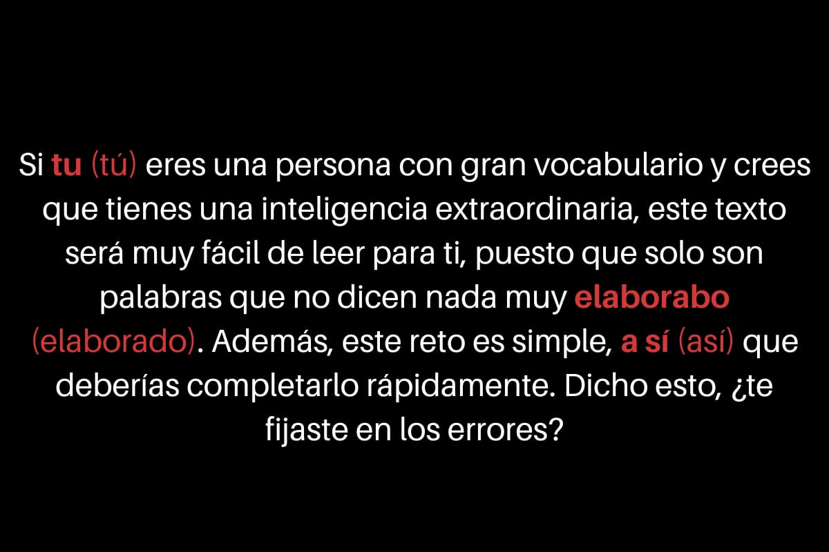 ¡Estos eran los errores!