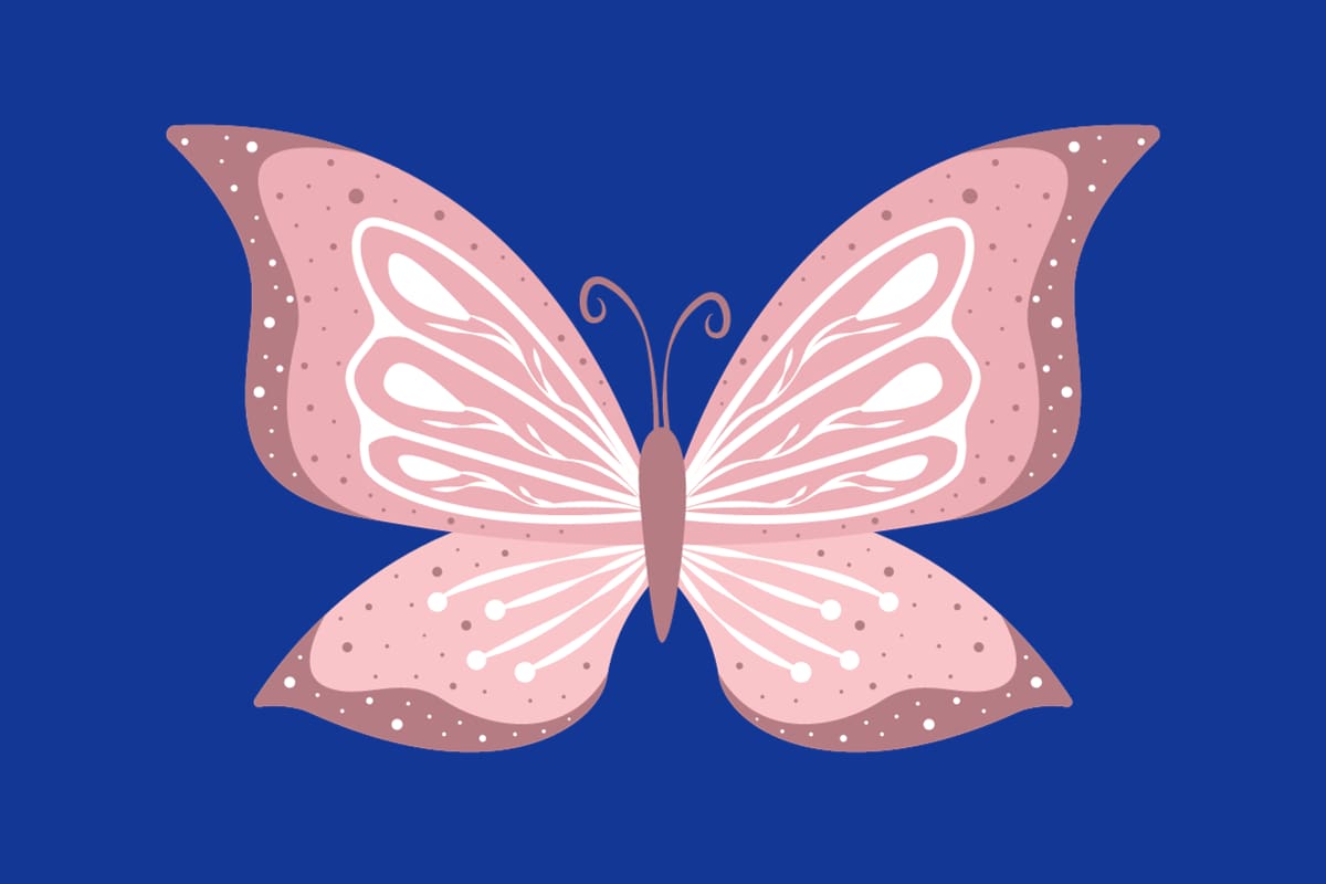 ¡La mariposa era rosada!