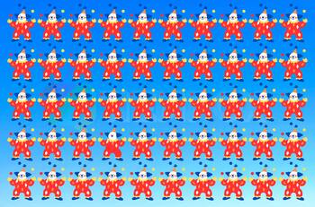 Test Visual: ¿Cuál payaso es diferente al resto dentro de esta imagen?