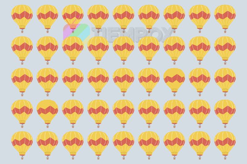 Test Visual ¡Encuentra los globos aerostáticos diferentes! - Créditos: Tiempox.com