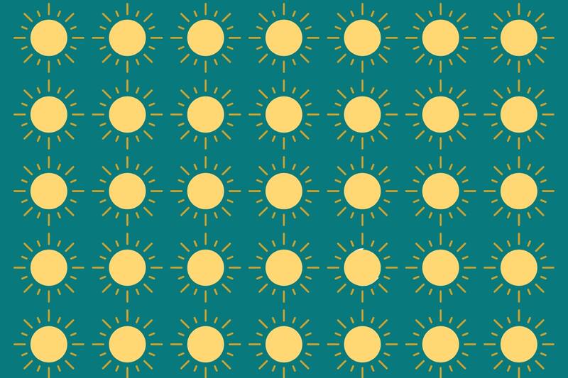 Test Visual ¿Lograrás encontrar la luna escondida entre los soles? - Créditos: tiempox.com