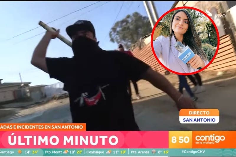 La periodista Daniela Muñoz vivió un tenso momento.
