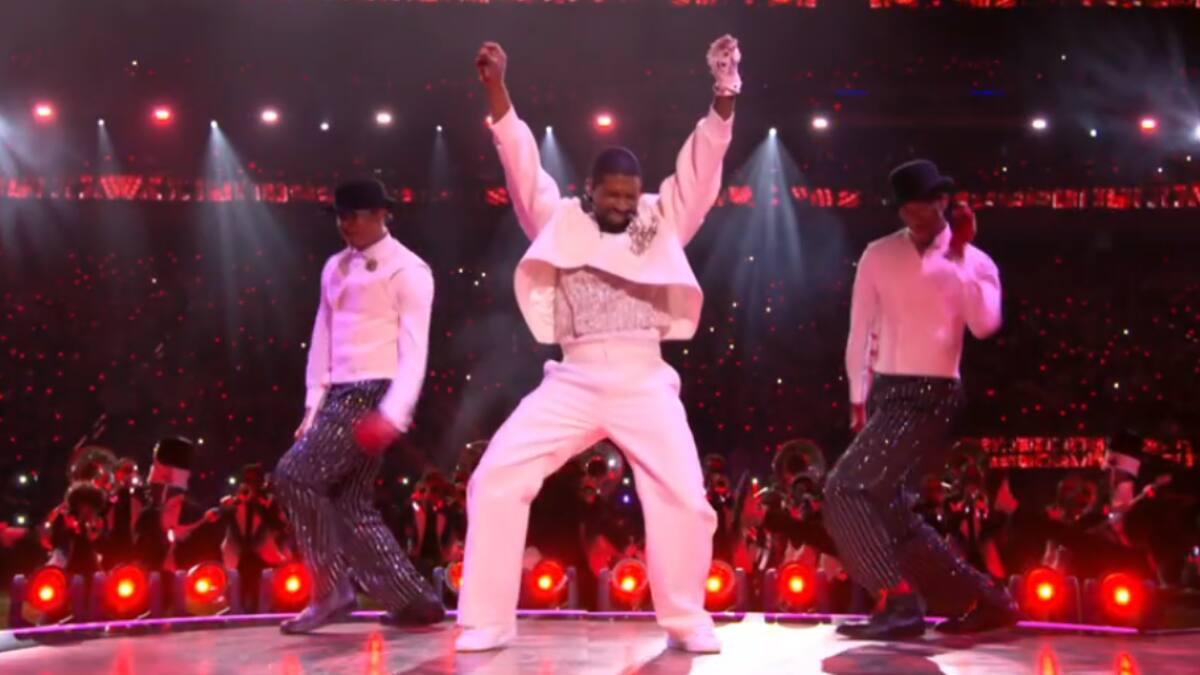 Fotos | En patines y con artistas invitados: Así fue la deslumbrante actuación de Usher en el Super Bowl 2024