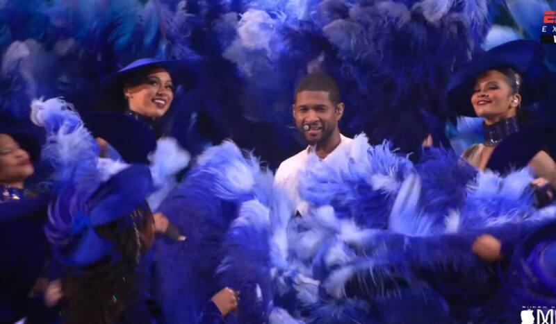 Usher y su sorprendente propuesta audiovisual en el Super Bowl 2024.