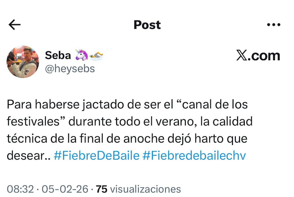 Reclamando en la final de Fiebre de Baile.
Foto: X @heysebs
