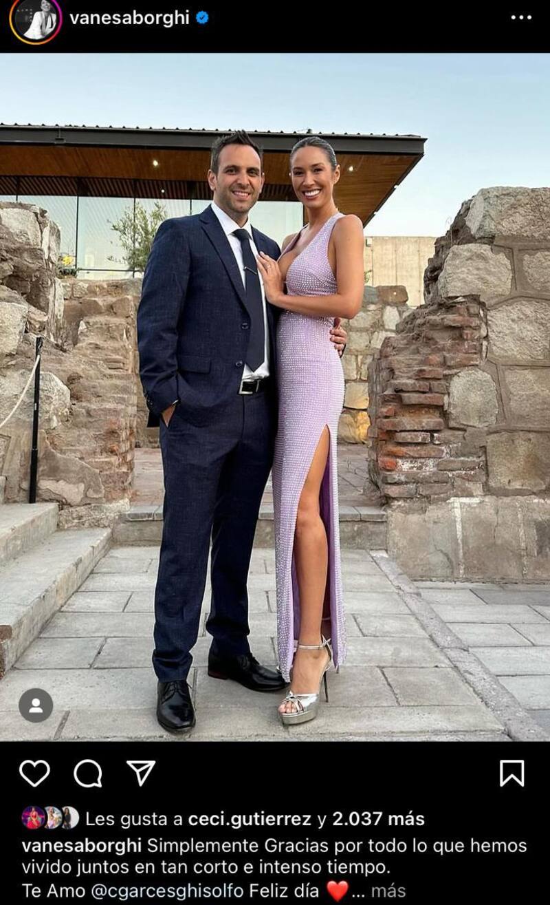 Vanesa Borghi y Carlos Gárces celebran San Valentín.