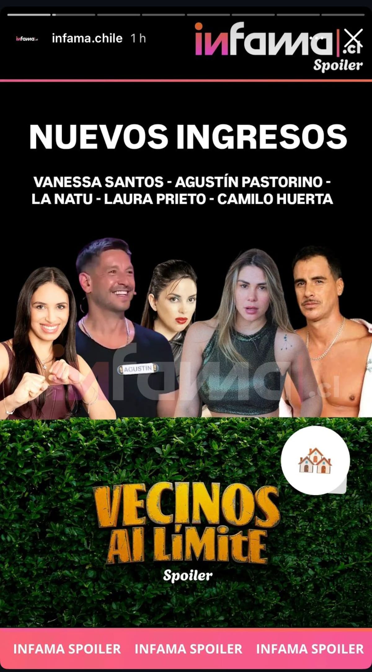 Posibles nuevos ingresos.
Foto: Instagram Infama