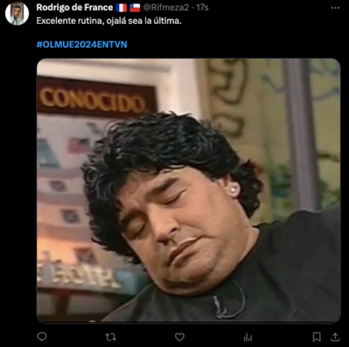 Algunas reacciones de la rutina de Vicho Viciani.