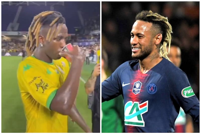 Vinícius "imitó" uno de los looks de Neymar en 2018