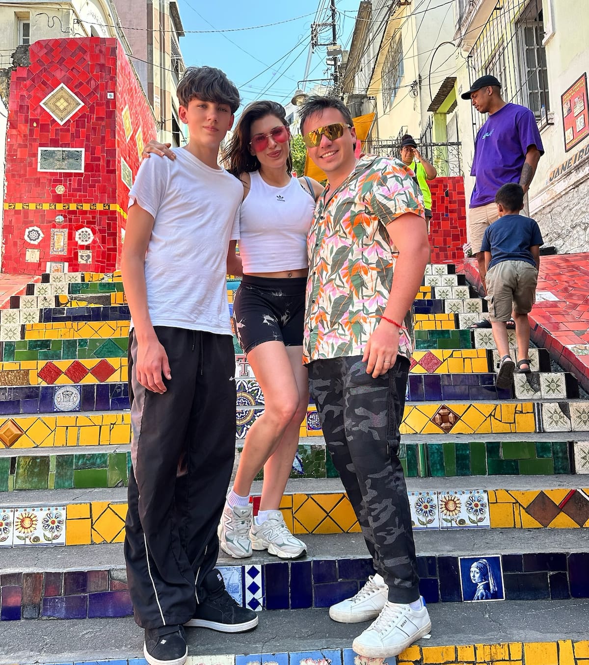 La familia de vacaciones.