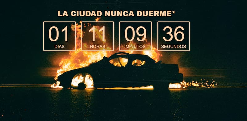 Cuenta regresiva de su próximo disco, La Ciudad Nunca Duerme.
